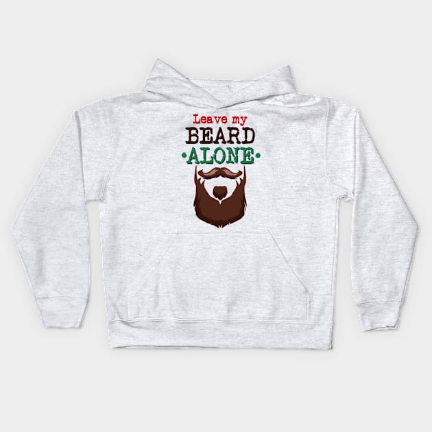 Man Beard Kids Hoodie by TPlanter